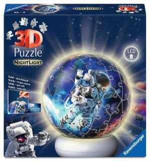 Ravensburger 08058 Puzzle-Ball Nachtlicht Astronauten  3D Puzzle beleuchtet 72 Teile