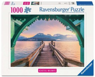 Ravensburger 01762 Romantischer Steg am Lac dAnnecy Puzzle für Erwachsene 1000 Teile