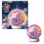 Ravensburger 08054 Puzzle-Ball Nachtlicht Pferde am Strand 3D Puzzle beleuchtet 72 Teile