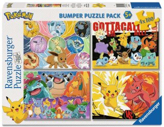 Ravensburger 05651 Pokémon-Kumpels Kinderpuzzle 4x100 Teile