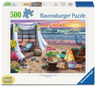 Ravensburger 16792 Die Oase am Strand Puzzle für Erwachsene 500 Large Pieces Teile