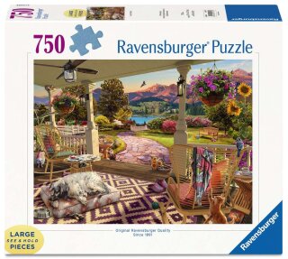 Ravensburger 17457 Entspannung auf der Veranda Puzzle für Erwachsene 750 Large Pieces Teile