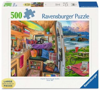 Ravensburger 17473 Beim Camping Puzzle für Erwachsene 500 Large Pieces Teile