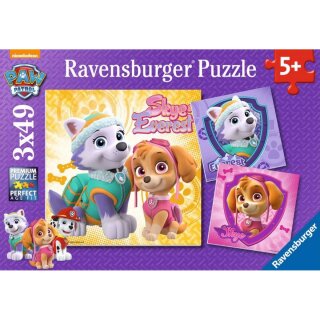 Ravensburger 08008 Puzzle Paw Patrol: Bezaubernde Hundemädchen Teileanzahl 3x49