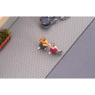 Faller 180744 Bastelplatte Gehweg, dunkelgrau Spurweite H0