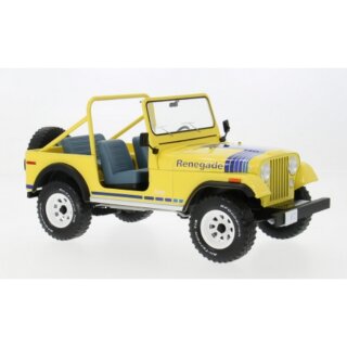 MCG MCG18552 1:18 Jeep CJ-7 Renegade, hellgelb/Dekor, 1980