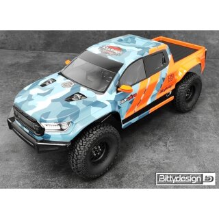 BittyDesign BDCR-RRUL RR-Ultra 1:10 Clear Body 313mm Radstand Crawler Pre-Cut