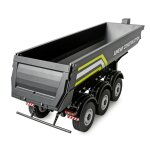 Amewi 22736 1:14 Dreiachs-Sattelauflieger mit Kippmulde aus Metall schwarz