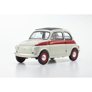 Kyosho KS08966SLG 1:18 Fiat Nuova 500 Sport Light Gray/Red Line