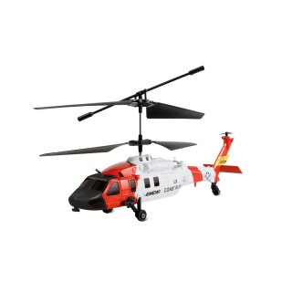 Amewi 25371 UH-60 CX Black Hawk Coastguard Koaxial Hubschrauber 3-Kanal RTF