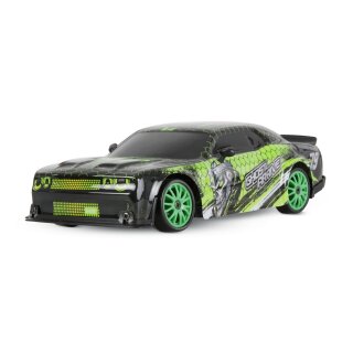 Amewi 21132 Drift Sport Muscle Car 4WD 1:24 RTR grün - LED-Beleuchtung