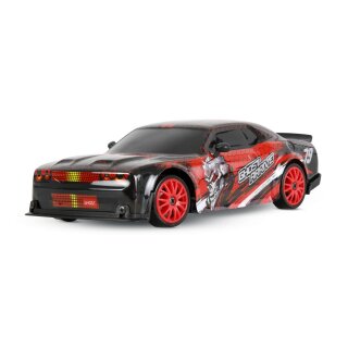 Amewi 21131 Drift Sport Muscle Car 4WD 1:24 RTR rot - LED-Beleuchtung