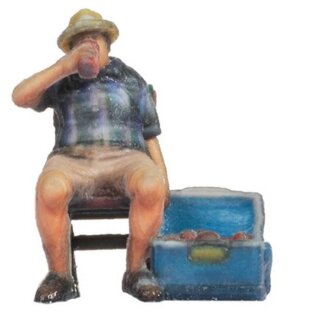 NOCH 10431 Mann auf Klappstuhl Einzelfigur Spur H0