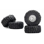 Pro-Line 10251-10 1:30 Baja Pro X V/H Mounted Chrome Beast Tires (4): Axial SCX30