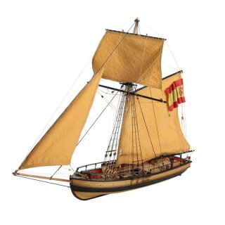 disarmodel 20130 ATREVIDA, Lancha Canonera 1:30 70 cm Schiffsmodell Bausatz