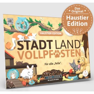Denkriesen SL2025 Stadt Land Vollpfosten® Spielblock - Haustier Edition