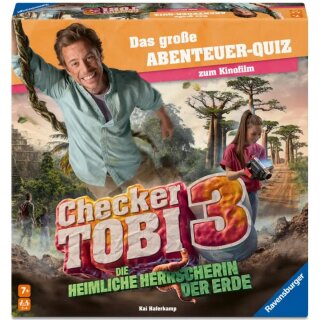 Ravensburger 24904 Checker Tobi Das große Abenteuer-Quiz – Wissensspiel ab 8 Jahren