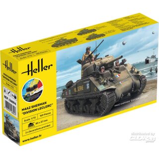 Heller 56894 STARTER KIT M4A2 Sherman Division Leclerc 1:72