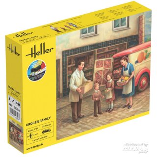 Heller 58758 STARTER KIT Grocer Family 1:24