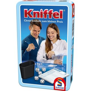 Schmidt Spiele 51203 Kniffel®: Würfelspiel Reisespiel in der Metalldose
