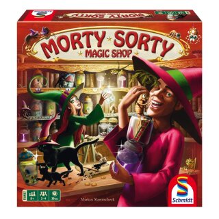 Schmidt Spiele 49468 Familienspiel Morty Sorty Magic Shop