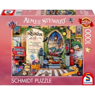 Schmidt Spiele 58606 Aimee Stewart Erinnerungen an London 1000 Teile Puzzle