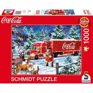 Schmidt Spiele 57598 Coca Cola Christmas Truck 1000 Teile Puzzle