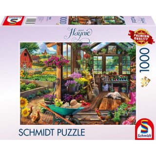 Schmidt Spiele 58632 Jeff Haynie Gartenhaus Abri de jardin 1000 Teile Puzzle