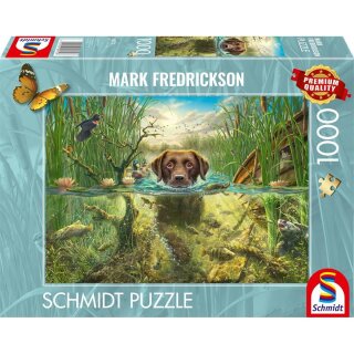 Schmidt Spiele 58572 Mark Fredrickson Hundeliebe – brauner Labrador 1000 Teile Puzzle