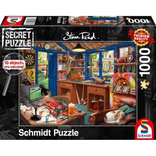 Schmidt Spiele 59977 Steve Read Secret Puzzles Vaters Werkstatt 1000 Teile Puzzle