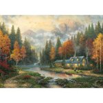 Schmidt Spiele 58784 Thomas Kinkade Studios Herbstabend am See 1000 Teile Puzzle