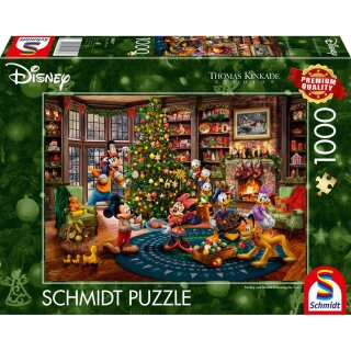 Schmidt Spiele 58047 Thomas Kinkade Studios Mickey and Minnie Trimming the Tree 1000 Teile Puzzle