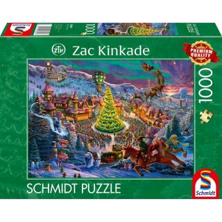 Schmidt Spiele 58609 Zac Kinkade Studios Santas Nordpol 1000 Teile Puzzle