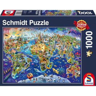 Schmidt Spiele 58288 Entdecke unsere Welt 1000 Teile Puzzle