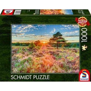 Schmidt Spiele 59768 Heide im Sonnenuntergang 1000 Teile Puzzle