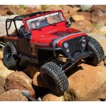 Axial AXI03008V2T1 1:10 SCX10 III Jeep CJ-7 4X4 RTR Brushed Rock Crawler, Red