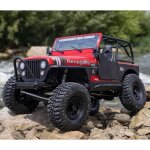 Axial AXI03008V2T1 1:10 SCX10 III Jeep CJ-7 4X4 RTR Brushed Rock Crawler, Red