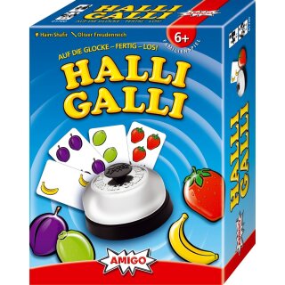 Amigo 01700 Familienspiel Halli Galli Auf die Glocke – fertig – los!