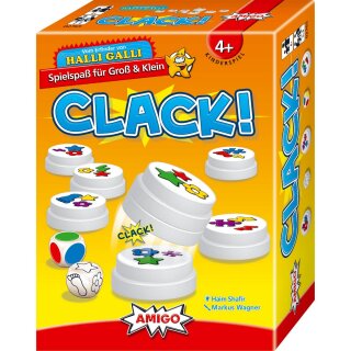 Amigo 02765 Kinderspiel Clack! Auf die Plätze, fertig, Clack!