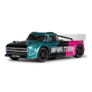 Arrma ARA4315V4T3 1:8 INFRACTION 223S DSC 4X4 RTR Brushless Bash Truck, Teal/Pink