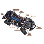 DF-Models 3227 1:10 DF-4S Pro brushless Scale Crawler 2-Gang RTR - metallic rot
