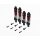 Arrma ARA-2670 Shock Set, Front/Rear Assembled, 700 cSt Oil, Red (4Pcs): MINI