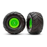 Traxxas 3665-GRN Terra Groove Reifen auf Felge vorne...
