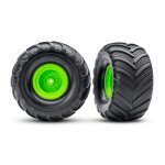 Traxxas 3663-GRN Terra Groove Reifen auf Felge hinten...