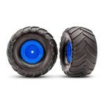 Traxxas 3663-BLUE Terra Groove Reifen auf Felge hinten...