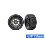 Traxxas 10473R Dirt Oval Hossier Reifen auf Felge grau (2)