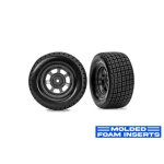 Traxxas 10474R Dirt Oval Hossier Reifen auf Felge grau (2) hinten