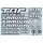 Tamyia 42164 TRF TRF Sticker-Set schwarz/weiss 300042164