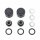 Tamiya 56557 1:14 Radnaben-Set HA schwarz (2) 300056557