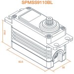 Spektrum SPMSS9110BL 1:5 Digital HV High Speed Brushless Metal Gear Surface Servo